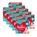 Kit 10 Fraldas Pampers Supersec Tamanho XG - 220 Unidades