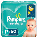 Kit Fralda Pampers Confort Sec Tamanho P com 200 unidades