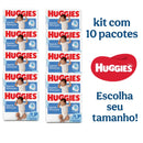 Kit 10 Pacotes de Fralda Huggies Tripla Proteção P, M, G, XG