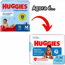 KIT 3 Fraldas Huggies Rápida Absorção - 3 Pacotes