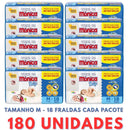 KIT 10 Fraldas Descartável Turma da Mônica 10 Pacotes + Lenço Umedecido + Sabonete Bebê