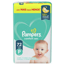 Kit 6 Fraldas Pampers Confort Sec Super Tamanho P 72 Unidades